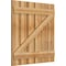 Ekena Millwork Spaced Board-n-Batten Shutters w/Z-Bar, Rough Sawn Western Red Cedar, 34 3/4W x 35H, PR RBS06Z35X035RWR - alternate 4